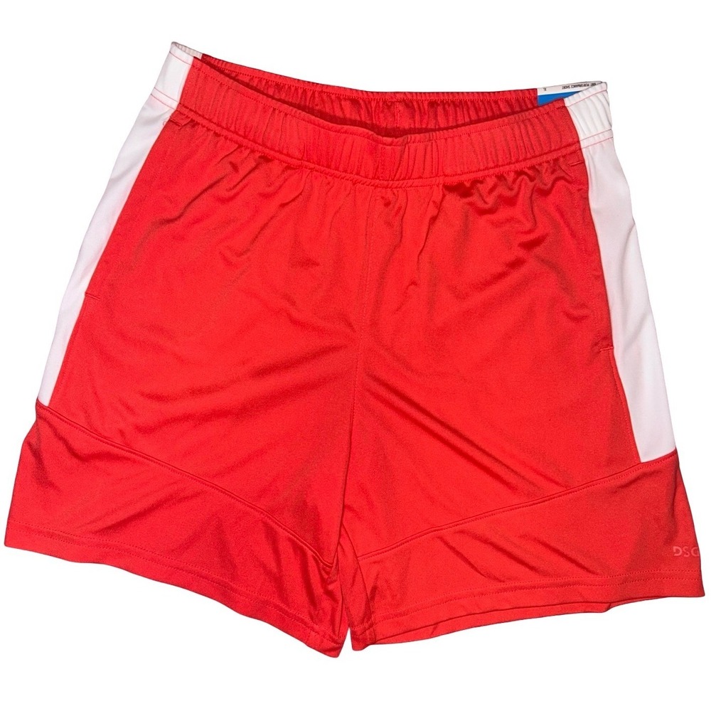 DSG Side Stripe Athletic Performance Shorts Red Sz L NWT